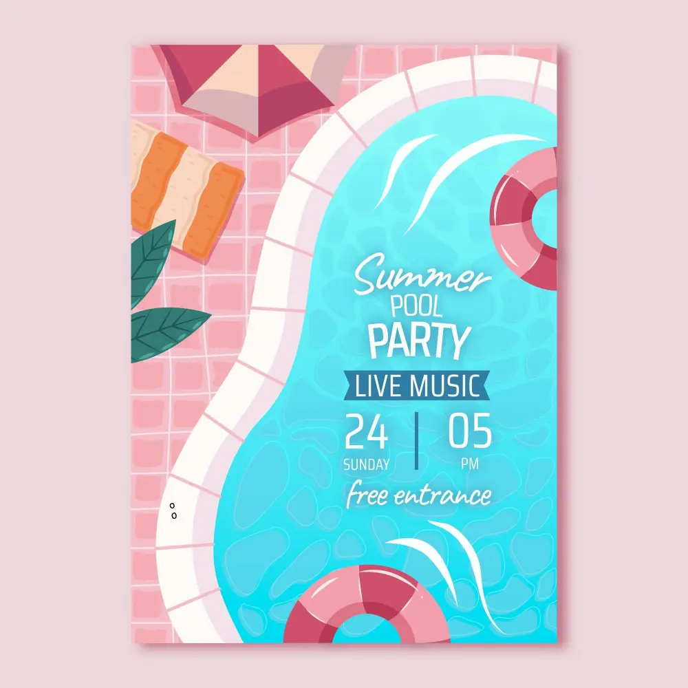 fiesta en la piscina