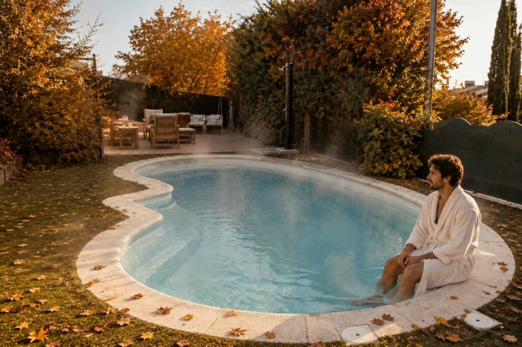 Bomba de calor en piscina
